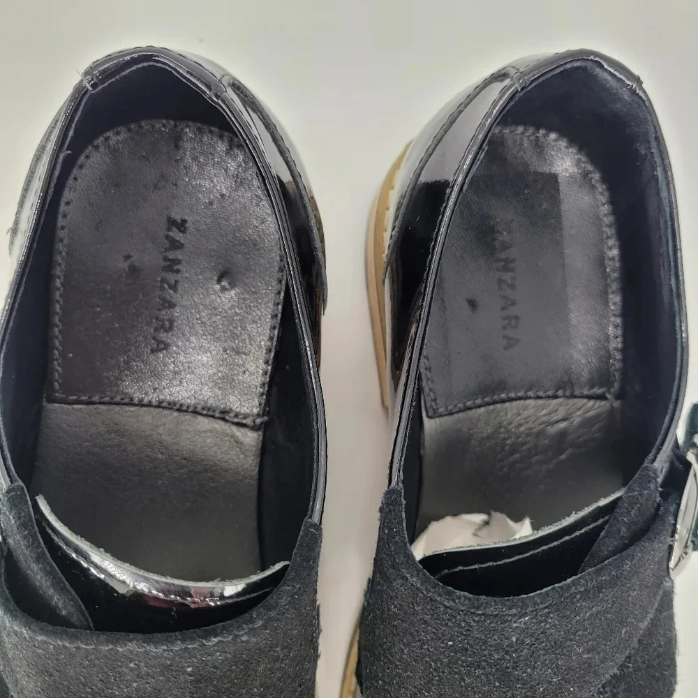 ZANZARA Courbet Cap Toe Casual Slip-on Loafers Oxford black Shoes for Men size 8